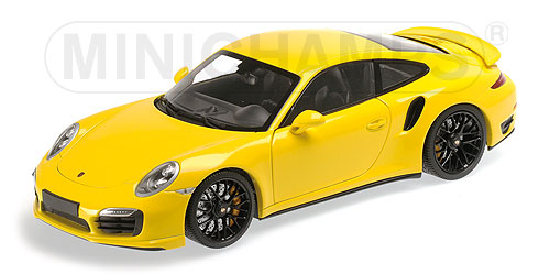 Модель 1:18 Porsche 911 turbo S (991) - yellow/black wheels