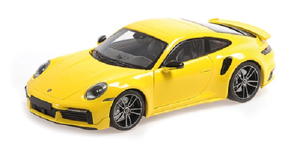 Porsche 911 (992) Turbo S Coupe Sport Design - 2021 (yellow) 110069070 Модель 1:18