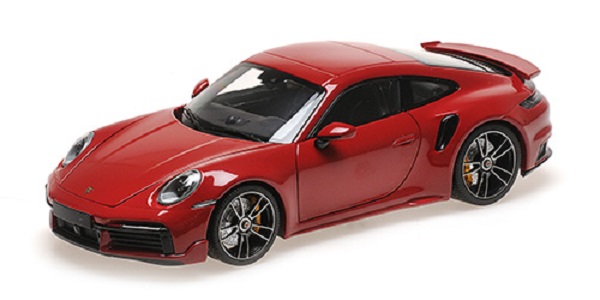 Porsche 911 (992) Turbo S Coupe Sport Design - 2021 (red) 110069071 Модель 1:18