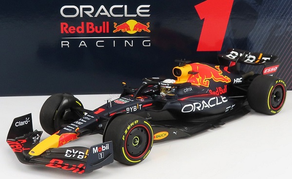 Модель 1:18 RED BULL F1 Rb18 Team Oracle Red Bull Racing №1 Winner Saudi Arabia Gp World Champion (2022) Max Verstappen, Matt Blue Yellow R