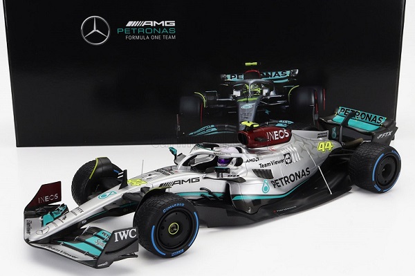 Модель 1:18 MERCEDES-BENZ GP F1 W13e Team Mercedes-amg Petronas F1 N44 8th Monaco Gp (2022) Lewis Hamilton, Silver Green