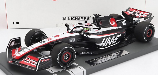 HAAS F1 Fw23 Team Moneygram Haas №20 Season (2023) Kevin Magnussen, White Black Red