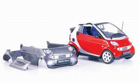smart cabrio- red (bodypanel grau) 0000 117351 Модель 1:43
