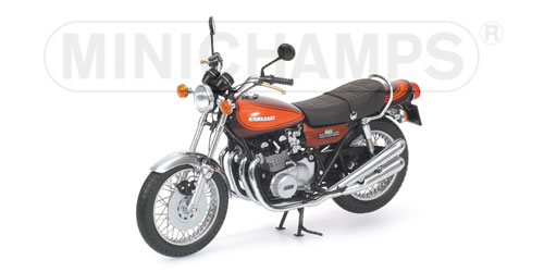 Модель 1:12 Kawasaki 900 Super 4 (Z1) - brown/orange