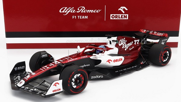 Модель 1:18 ALFA ROMEO F1 C42 Team Orlen Racing N77 6th Bahrain Gp (2022) Valtteri Bottas, White Red Met