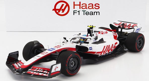 HAAS F1 Vf-22 Ferrari Team HAAS N47 8th (first Points) Silverstone British GP (2022) Mick Schumacher, White Black Red