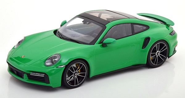 porsche 911 (992) turbo s - green (l.e.306pcs) 153069077 Модель 1:18