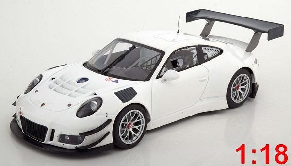 Модель 1:18 Porsche 911 (991) GT3 R Plain Body Version - white (L.E.350pcs)