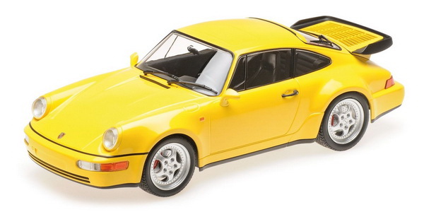 porsche 911 turbo (964) - yellow 155069100 Модель 1:18
