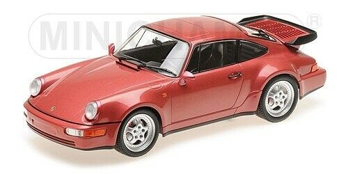porsche 911 turbo (964) - red met 155069102 Модель 1:18