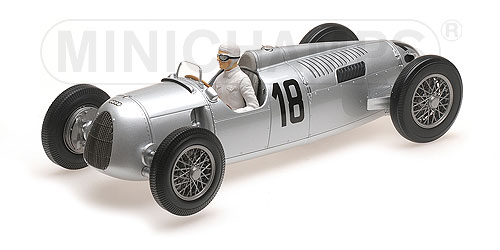 Модель 1:18 Auto Union Typ C №18 Winner Internationales Eifelrennen (Bernd Rosemeyer) (L.E.1002pcs)