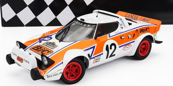 Модель 1:18 LANCIA Stratos Hf №12 Rally Acropolis (1979) S.Lambda - K.fertakis, White Orange