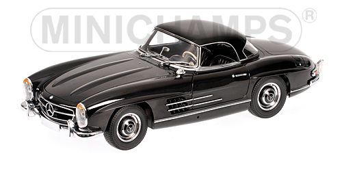 mercedes-benz 300 sl roadster (w198) - black 180039040 Модель 1:18