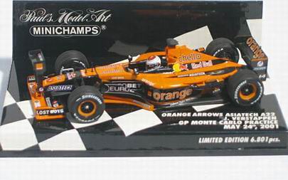 Модель 1:43 Arrows Asiatech A22 №14 «Orange» Winglets, Practice Monaco (Jos Verstappen) (L.E.6801pcs)
