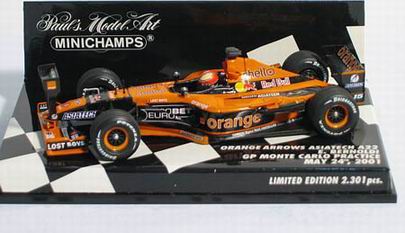 Модель 1:43 Arrows Asiatech A22 №15 «Orange» Winglets, Practice Monaco (Enrique Bernoldi)