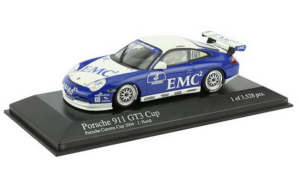 Модель 1:43 Porsche 911 (996) GT3 Cup №4, Carrera Cup 2004 EMC Hardt