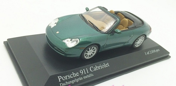 porsche 911 cabrio - green met 400061032 Модель 1:43