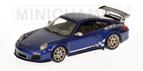 porsche 911 gt3 rs (997 ii) - blue met 400069101 Модель 1:43