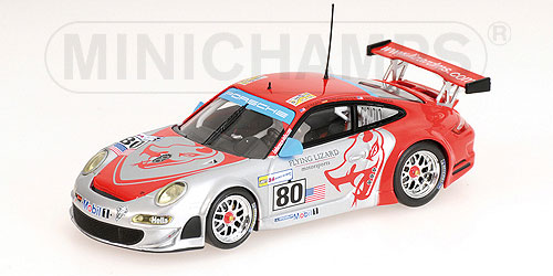 Модель 1:43 Porsche 911 GT3 RSR №80 Flying Lizard MotorSports 24h Le Mans (Johannes Van Overbeek - Jorg Bergmeister - Seth Neiman)