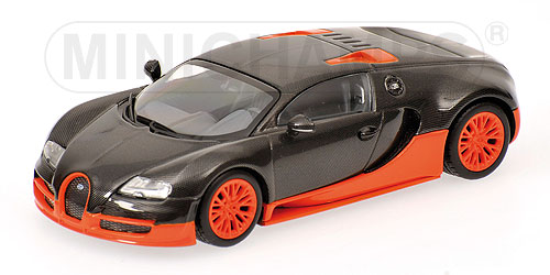 Модель 1:43 Bugatti Veyron Gran Sport World Record Car - carbon/orange