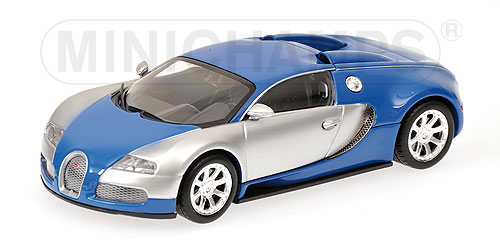 Модель 1:43 Bugatti Veyron Edition Centenaire - CHROME/BLUE