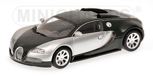 Модель 1:43 Bugatti Veyron Edition Centenaire - CHROME/GREEN