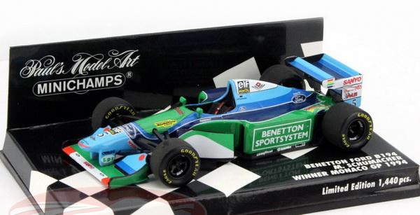 Benetton Ford B194 №5 (Michael Schumacher) (NO DRIVER) 400940005 Модель 1:43