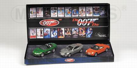 Set 3 Cars (Aston Martin + Ford Thunderbird + Jaguar XKR) James Bond 007 «Die Another Day»