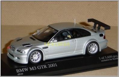 Модель 1:43 BMW M3 GTR (E46) «Exclusive for Kyosho» - silver
