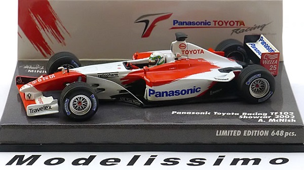 Модель 1:43 Toyota Racing TF102 Showcar 2002 McNish Sondermodell von Toyota (Limited Edition 648 pcs)