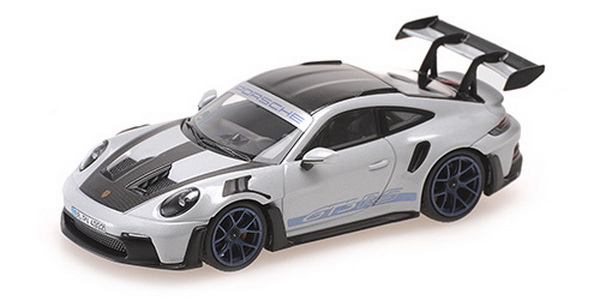 Porsche 911 (992) GT3RS - 2022 - Grey Metallic W/ Wp Blue Wheels - L.E. 649 Pcs. 410062108 Модель 1:43