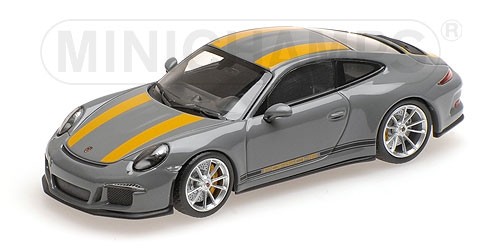 Модель 1:43 Porsche 911 R - nardogrey/yellow stripes/black sideways & yellow writing