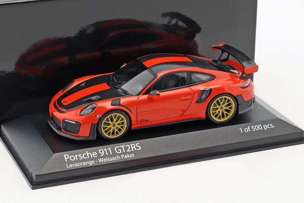 Модель 1:43 Porsche 911 (991.2) GT2RS - LAVAORANGE (WEISSACHPAKET) (L.E.500pcs)