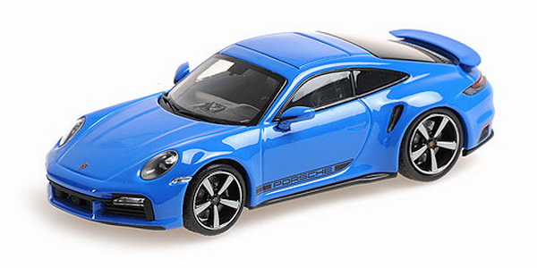 Модель 1:43 Porsche 911 (992) turbo S - blue (L.E.504pcs)