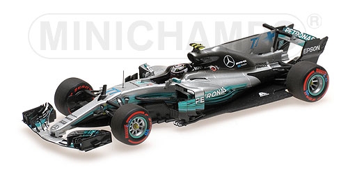 Модель 1:43 Mercedes-AMG Petronas FORMULA ONE TEAM F1 W08 EQ Power+ №77 2nd MEXICAN GP (Valtteri Bottas)