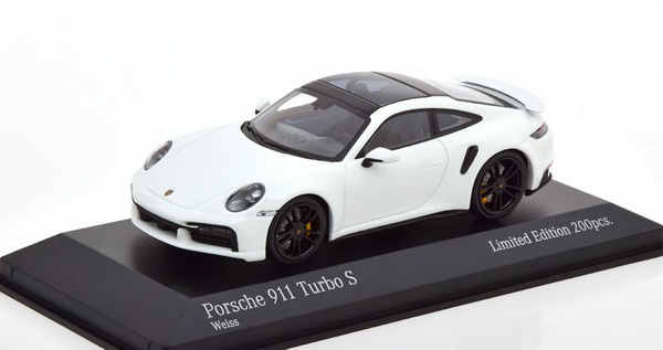 Модель 1:43 Porsche 911 (992) turbo S Coupe 2020 - white (L.E.200pcs)
