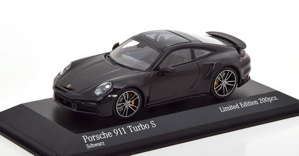porsche 911 (992) turbo s coupe 2020 - black (l.e.200pcs) 413069490 Модель 1:43