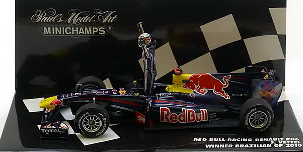 Модель 1:43 Red Bull Renault RB6 №5 GP Brasil World Champion (Sebastian Vettel) (L.E.777pcs)