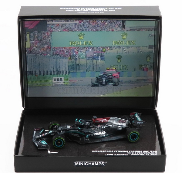 Модель 1:43 Mercedes W12 Team AMG Petronas №44 Alone On The Starting Grid - 2nd Hungary GP (rain effect) (Lewis Hamilton) (L.E.333pcs)