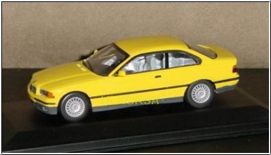 bmw 3er coupe (e36) - yellow 430023321 Модель 1:43