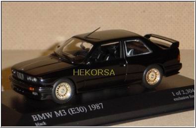 Модель 1:43 BMW M3 (E30) - black (L.E.2304pcs for Kyosho)