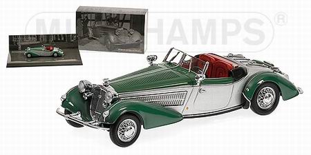 horch 855 special roadster - silver/green 436014205 Модель 1:43