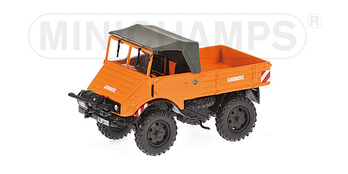 mercedes-benz unimog 401 mit seilwinde - orange 439030205 Модель 1:43