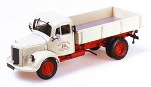mercedes-benz l 3500 tipper truck «klenkes bau» (pebble grey - signal red) 439350001 Модель 1:43