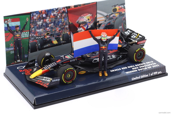 Модель 1:43 Red Bull RB18 Team Oracle Red Bull Racing N 1 World Champion Winner Zandvoort Dutch GP 2022 Max Verstappen (L.e.999 pcs.)