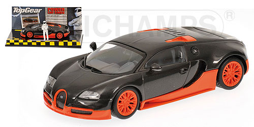 Модель 1:43 Bugatti Veyron Super Sport «TopGear» - carbon/orange