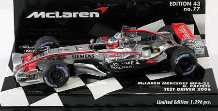Модель 1:43 McLaren Mercedes MP4/21 Test (Gary Paffett) (L.E.1296pcs)