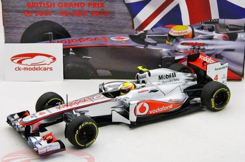 Модель 1:18 McLaren Mercedes №4 Showcar British GP Edition - silverstone (Lewis Hamilton) (L.E.1000pcs)