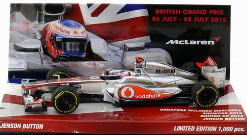 Модель 1:43 McLaren Mercedes №3 ShowCar British GP Edition - silverstone (Jenson Button) (L.E.1000pcs)