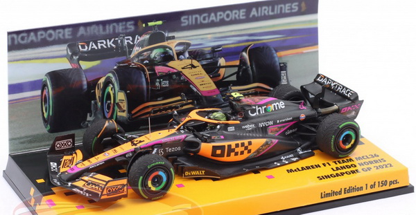 McLaren MCL36 #4 4th Singapore GP 2022 Lando Norris (L.e. 150 pcs.) 533226004 Модель 1:43